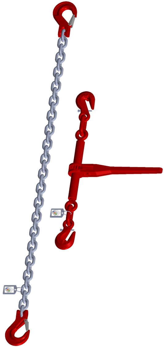 GWS®-Zurrkette mit Ratschenlastspanner - zweiteilig - GK8 GWS®-Zurrkette mit Ratschenlastspanner - zweiteilig - GK8