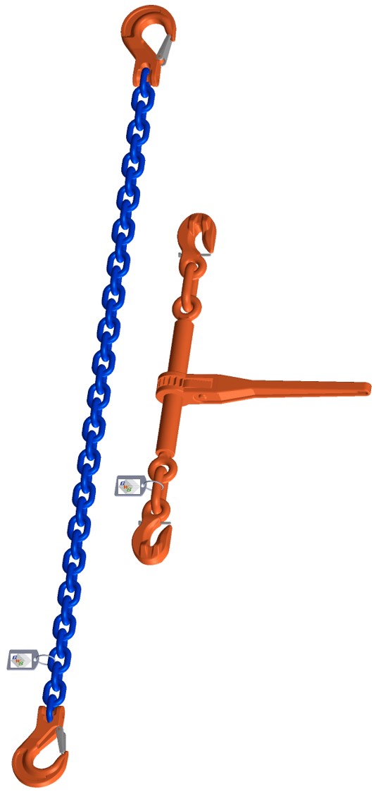 GWS®-Zurrkette mit Ratschenlastspanner - zweiteilig - GK10 GWS®-Zurrkette mit Ratschenlastspanner - zweiteilig - GK10