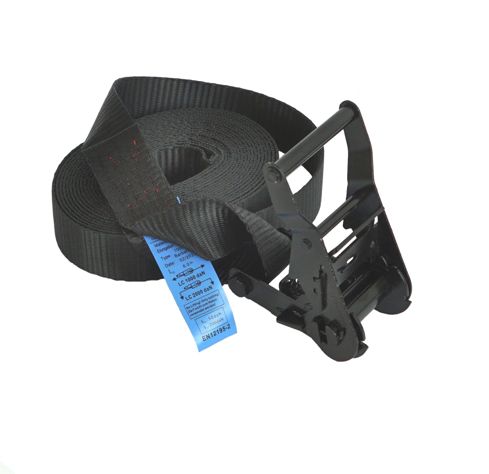 GWS®-Zurrgurt 2.000, 35 mm Gurtbandbreite, schwarz GWS®-Zurrgurt 2.000, 35 mm Gurtbandbreite, schwarz
