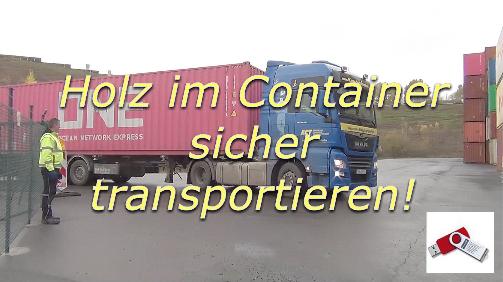 USB - Holztransport im Container